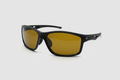 Stylish fishing sunglasses with amber lenses offering UV protection for sport fishing and outdoor adventures.